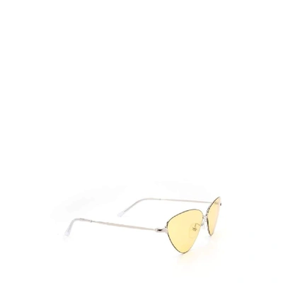 Shop Balenciaga Women's Silver Metal Sunglasses