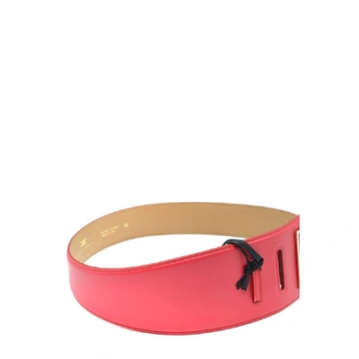 Shop Elisabetta Franchi Women's Red Leather Belt