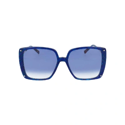 Shop Missoni Women's Blue Acetate Sunglasses