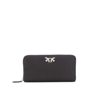 Shop Pinko Black Leather Wallet