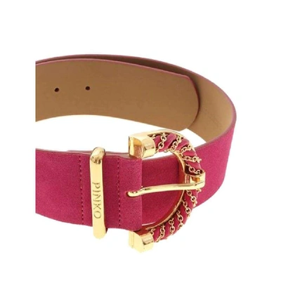 Shop Pinko Women's Fuchsia Leather Belt