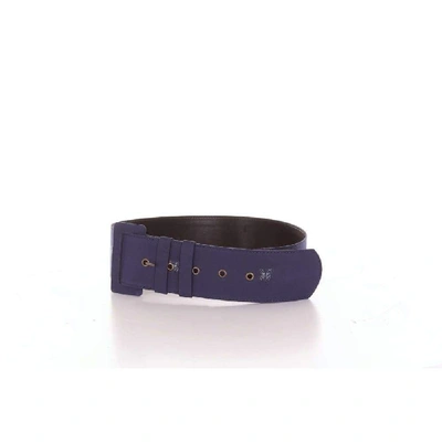 Shop Aglini Women's Blue Leather Belt