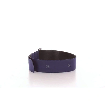 Shop Aglini Women's Blue Leather Belt