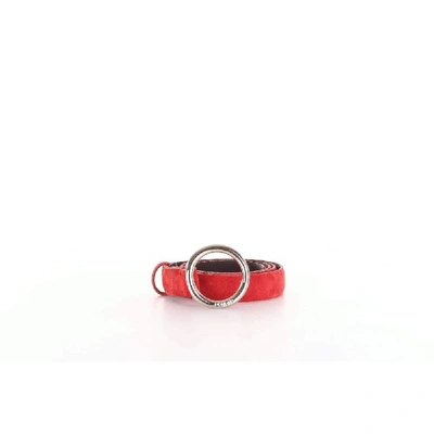 Shop Dondup Red Leather Belt