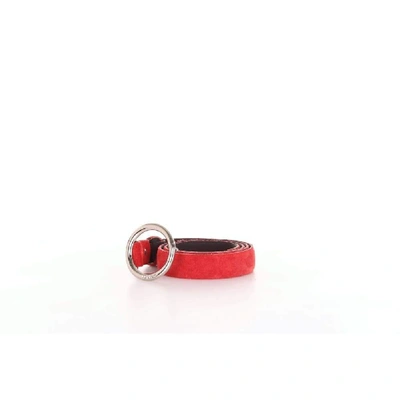 Shop Dondup Red Leather Belt