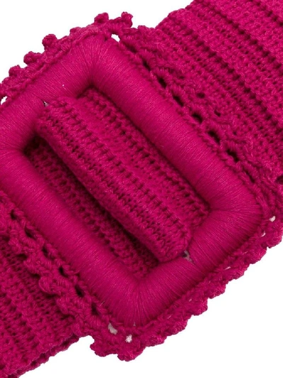 Shop Msgm Women's Fuchsia Cotton Belt