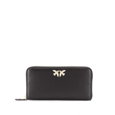 Shop Pinko Black Leather Wallet