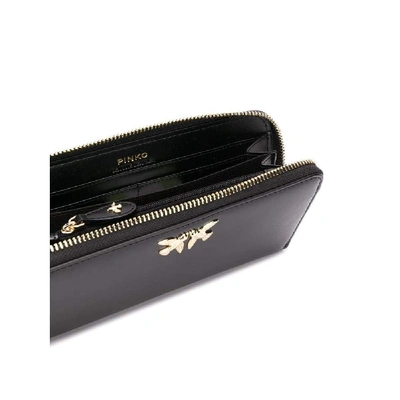 Shop Pinko Black Leather Wallet