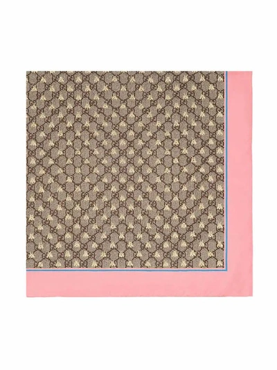 Shop Gucci Beige Silk Foulard