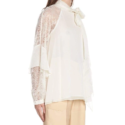 Shop Diane Von Furstenberg Women's White Silk Blouse