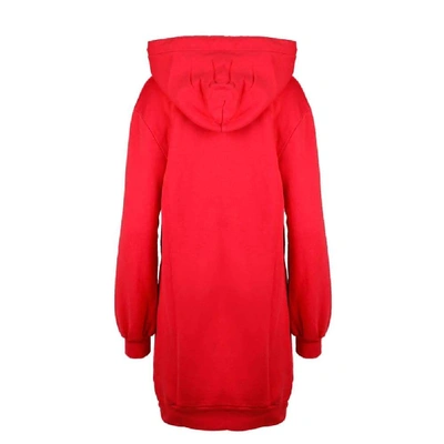 Shop Pinko Women's Red Cotton Sweatshirt