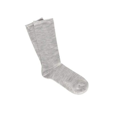 Shop Brunello Cucinelli Grey Cashmere Socks