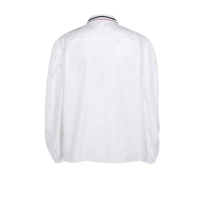 Shop Miu Miu Women's White Cotton Shirt