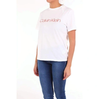 Shop Calvin Klein White Cotton T-shirt
