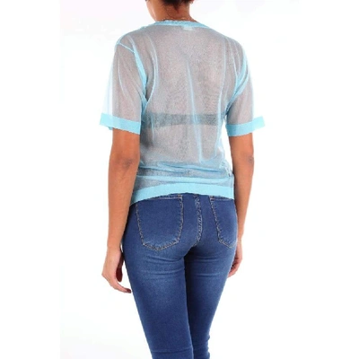 Shop Altea Women's Light Blue Cotton T-shirt
