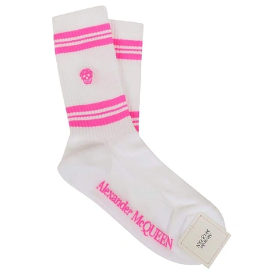 Shop Alexander Mcqueen White Cotton Socks
