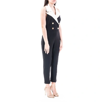 Shop Elisabetta Franchi Women's Black Polyester Jumpsuit