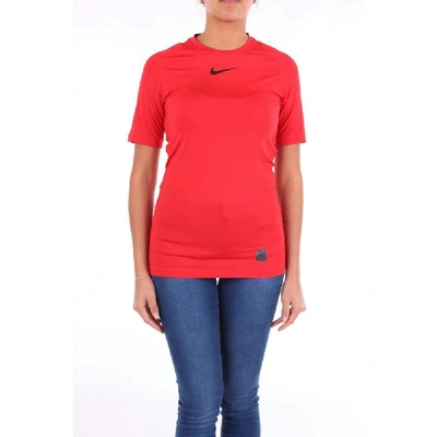 Shop Nike Women's Red Cotton T-shirt