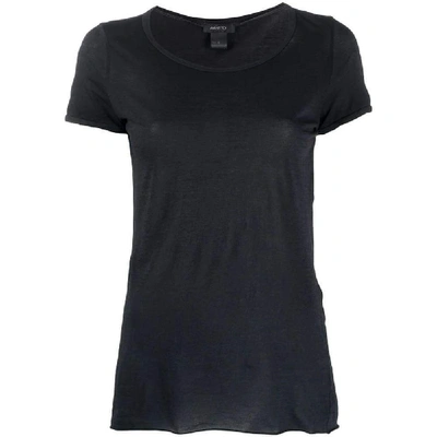 Shop Avant Toi Women's Blue Cotton T-shirt