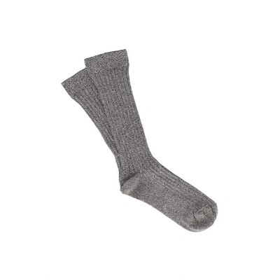 Shop Brunello Cucinelli Grey Viscose Socks