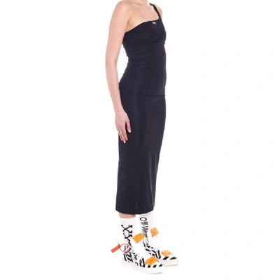 Shop Off-white Women's Black Viscose Dress