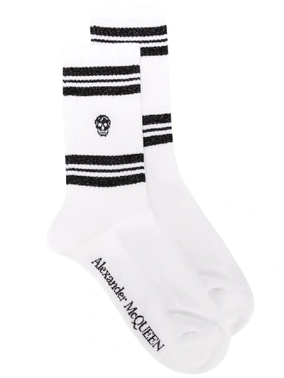 Shop Alexander Mcqueen White Cotton Socks