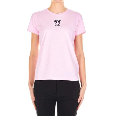Shop Pinko Pink Cotton T-shirt