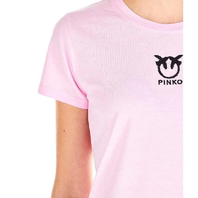 Shop Pinko Pink Cotton T-shirt