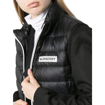 Shop Burberry Black Polyester Vest