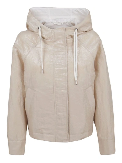 Shop Brunello Cucinelli Women's Beige Cotton Outerwear Jacket
