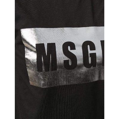 Shop Msgm Black Cotton T-shirt