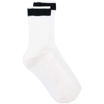 Shop Valentino Women's White Cotton Socks