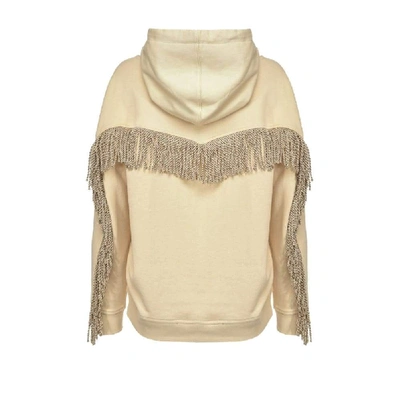 Shop Pinko Beige Cotton Sweatshirt