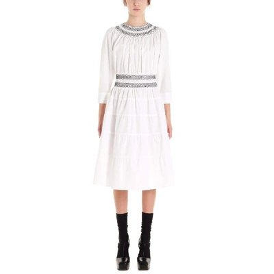 Shop Prada White Cotton Dress