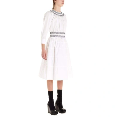 Shop Prada White Cotton Dress