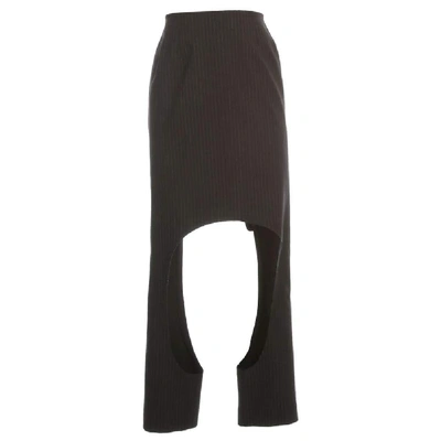 Shop Comme Des Garçons Black Wool Skirt