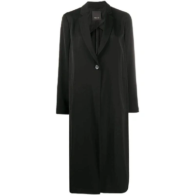 Shop Pinko Black Polyester Coat