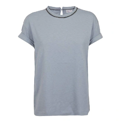 Shop Brunello Cucinelli Women's Grey Cotton T-shirt