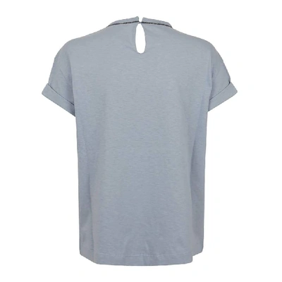 Shop Brunello Cucinelli Women's Grey Cotton T-shirt