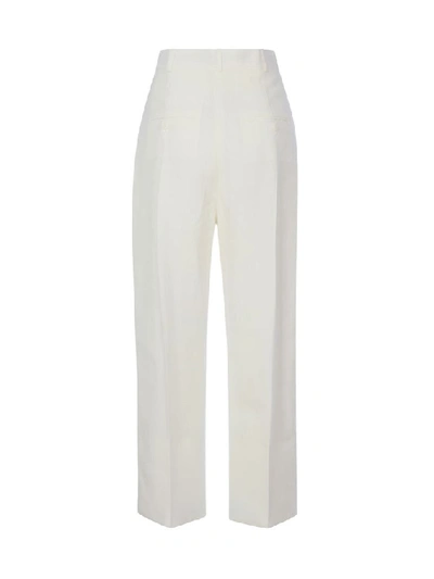 Shop Jacquemus Women's White Viscose Pants