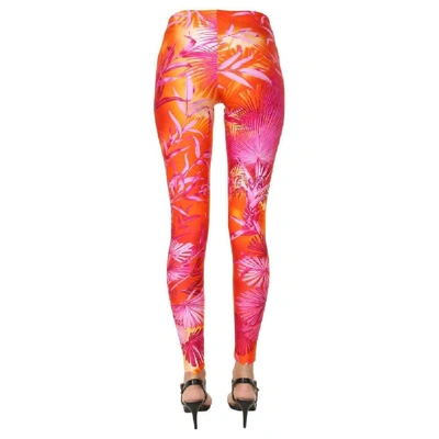 Shop Versace Fuchsia Polyamide Leggings