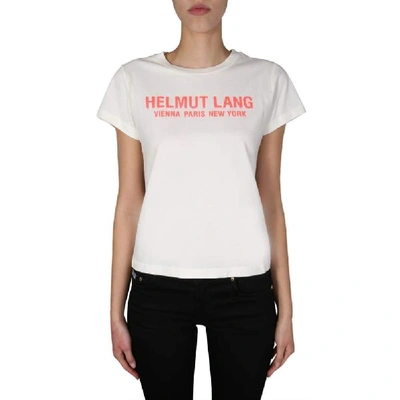 Shop Helmut Lang White Cotton T-shirt