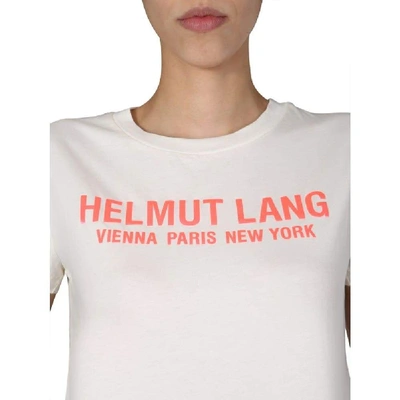 Shop Helmut Lang White Cotton T-shirt