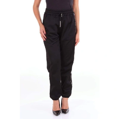 Shop Pinko Women's Black Polyester Joggers