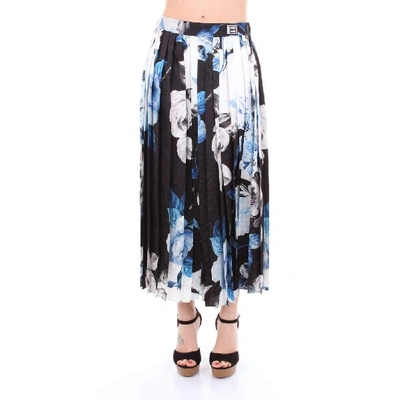 Shop Off-white Women's Blue Silk Skirt
