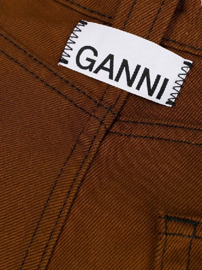 Shop Ganni Brown Shorts