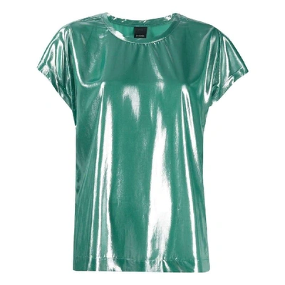 Shop Pinko Green Polyester T-shirt