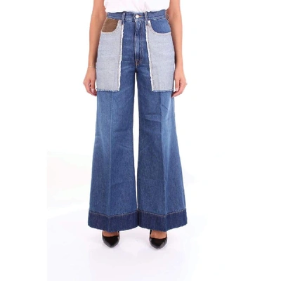 Shop People Women's Blue Cotton Jeans
