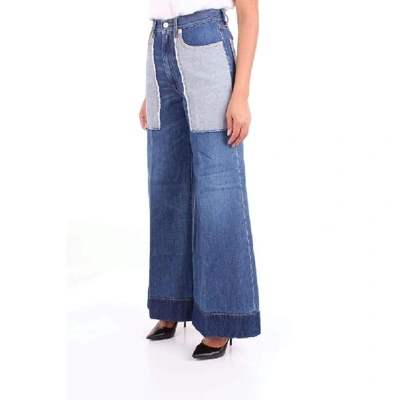 Shop People Women's Blue Cotton Jeans