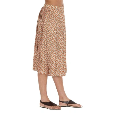 Shop Burberry Beige Polyester Skirt